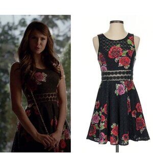 ASO THE VAMPIRE DIARIES TVD KATHERINE PIERCE Lace Rose Dress RARE